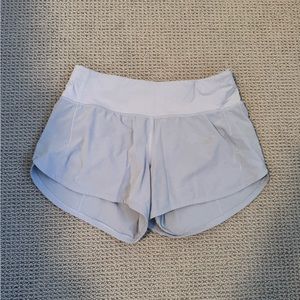 Periwinkle Lululemon speed up shorts 4”
